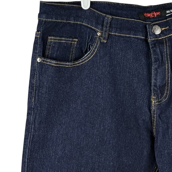 Big Joe Men's Dark Blue Denim Jeans Size 36x32 Regular Stretch Straight Leg NWT - Picture 5 of 13